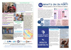 What`s on in Port? March - Inner South Community Health Service