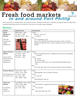 Markets, gardens, cooking classes and related social activities