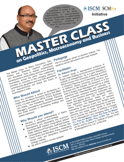 MASTER CLASS - Institute of Supply Chain Management(ISCM)