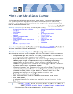 Mississippi Metal Scrap Statute
