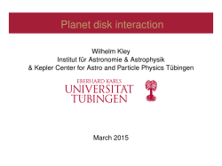 Planet disk interaction