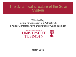 The dynamical structure of the Solar System