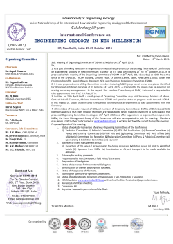 Organising Committee of EGNM on 25th April, 2015