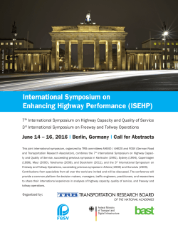 International Symposium on Enhancing Highway Performance