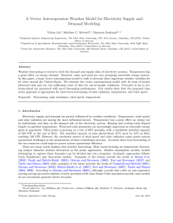 A Vector Autoregression Weather Model for Electricity Supply and