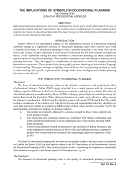 the implications of symbols in educational planning