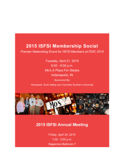 April 14, 2015 - International Society of Fire Service Instructors