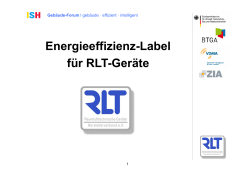 Energieeffizienz-Label fÃ¼r RLT-GerÃ¤te