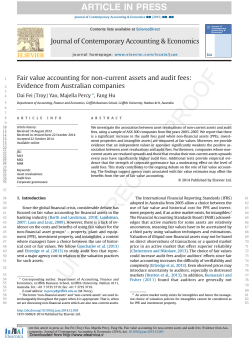 Fair value accounting for non-current assets and audit fees