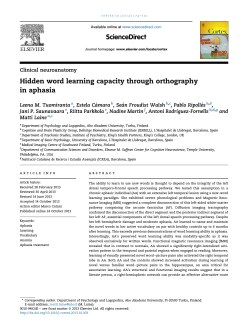 Hidden word learning capacity through orthography in aphasia
