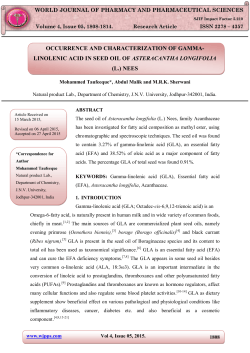 linolenic acid in seed oil of asteracantha longifolia (l