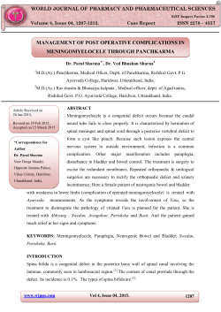 management of post operative complications in meningomyelocele