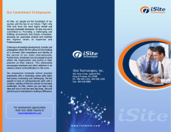 iSite Technologies, Inc. Our Commitment To Employees