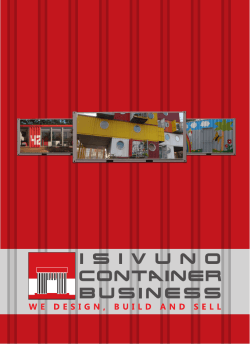 Company Profile - ISIVUNO CONTAINERS