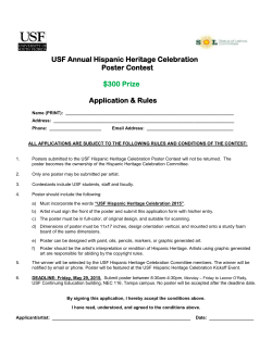 USF Annual Hispanic Heritage Celebration Poster Contest $300