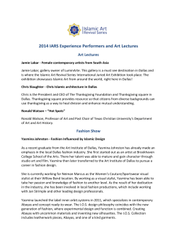 2014 IARS Experience Performers and Art Lectures