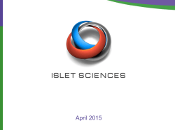 April 2015 - Islet Sciences