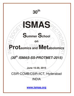 30th ISMAS-SS-PROTMET-2015