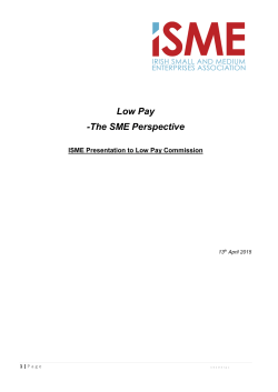 Submission to the Low Pay Commission