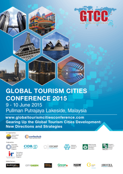 GLOBAL TOURISM CITIES CONFERENCE 2015