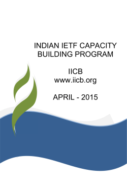 INDIAN IETF CAPACITY BUILDING PROGRAM IICB www.iicb.org