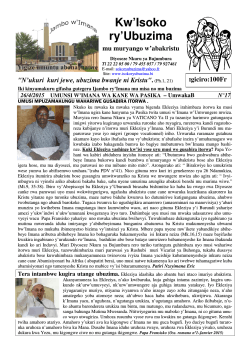 Kw`Isoko ry`Ubuzima mu muryango w`abakristu