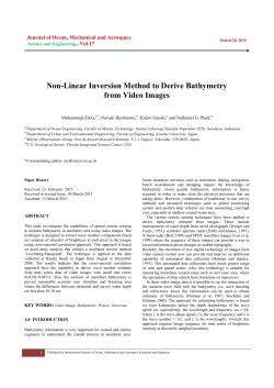 Non-Linear Inversion Method to Derive Bathymetry from