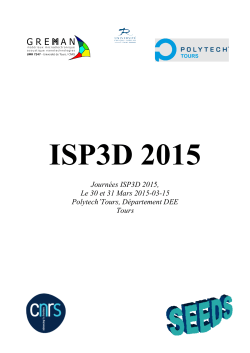JournÃ©es ISP3D 2015, Le 30 et 31 Mars 2015-03