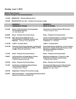 Sunday, June 7, 2015 - ISPAC Conferences