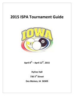 2015 ISPA Tournament Guide - Iowa State Pool Association