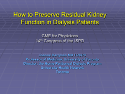 How to Preserve Residual Renal Function