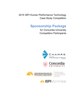 ISPI 2015 Sponsorship Package