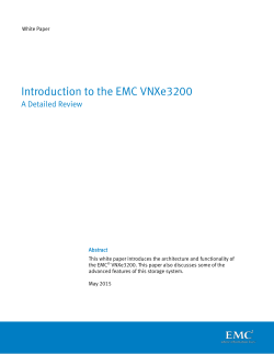 Introduction to the EMC VNXe3200