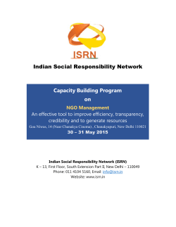 Indian Social Responsibility Network Capacity Building
