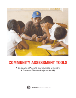 Community Assessment Tools