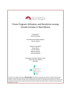 Prison Program Utilization and Recidivism among Female Inmates