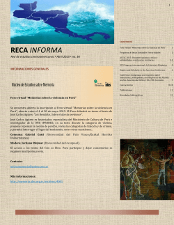 BoletÃ­n No. 36 - Revista Virtual de estudios Literarios y culturales
