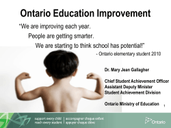 Ontario Education Improvement