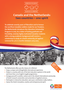 Canada and the Netherlands: two countries â one spirit