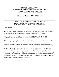 Italian Picnic Parade Application 2015 (click to open)