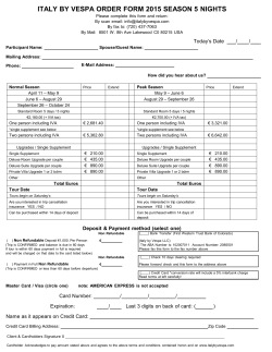 Booking Form - Italy by Vespa