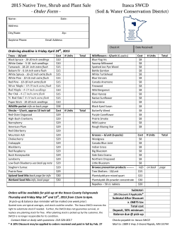 Order Form - Itasca County Soil and Water Conservation District