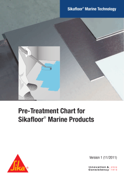 Pre-Treatment Chart for SikafloorÂ® Marine Products