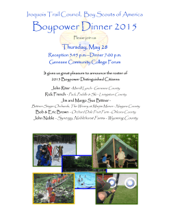 2015 Boypower Dinner Reservation Flier