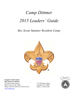 2015 Camp Dittmer Leader Guide