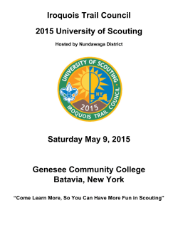 University of Scouting Registration Packet