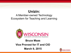 Unizin Presentation - Information Technology Committee