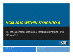 HCM 2010 WITHIN SYNCHRO 8 (Jeff Knudson and Alex Thornburg