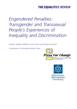 Engendered Penalties: Transgender and Transsexual