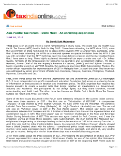 Taxindiaonline.com - International Tax and Investment Center